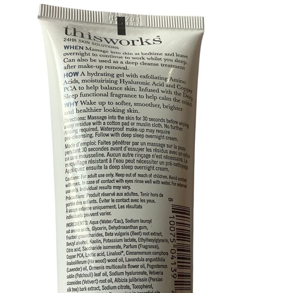 this works Deep Sleep Overnight Cleanser Brightening Oat Amino Hyaluronic 3.3 Oz - Picture 4 of 5